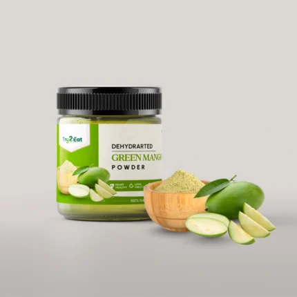 TRY2EAT Green Mango Powder | 100% Natural | Vegan | No Additives | 100g